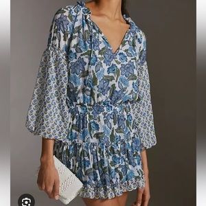 MISA Elisabetta Dress in Flora Azulia and Pura Vida (blue floral print)
